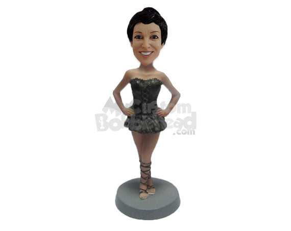 Female Dancer Wearing a Sexy Dancing Outfit Ready to Dance Personalized Bobblehead Female Dancer Wearing a Sexy Dancing Outfit Ready to Dance Personalized Bobblehead